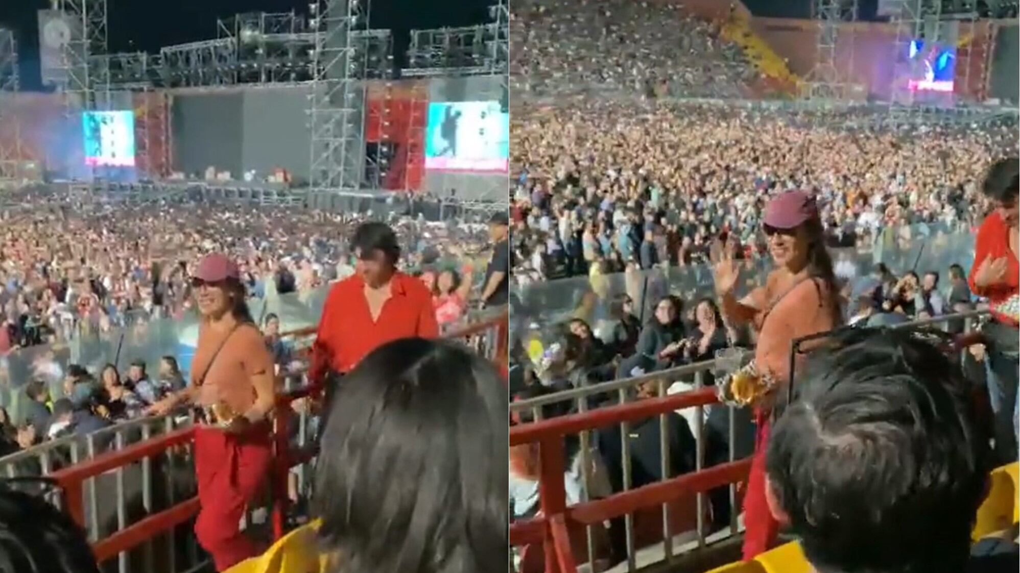 Camila Vallejo en el concierto de Los Bunkers | Twitter