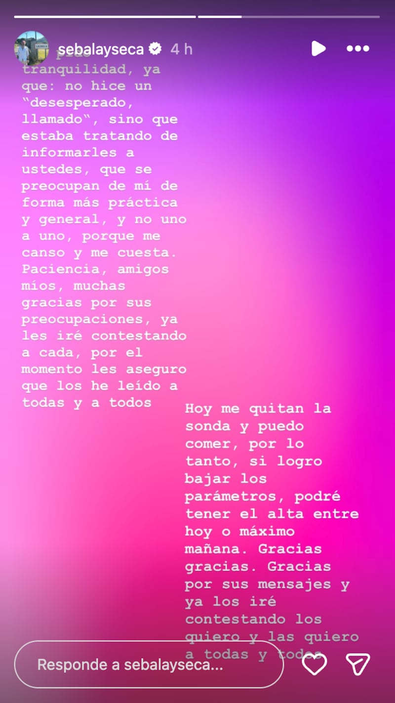 Historia de Sebastián Layseca | Fuente: Instagram @sebalayseca