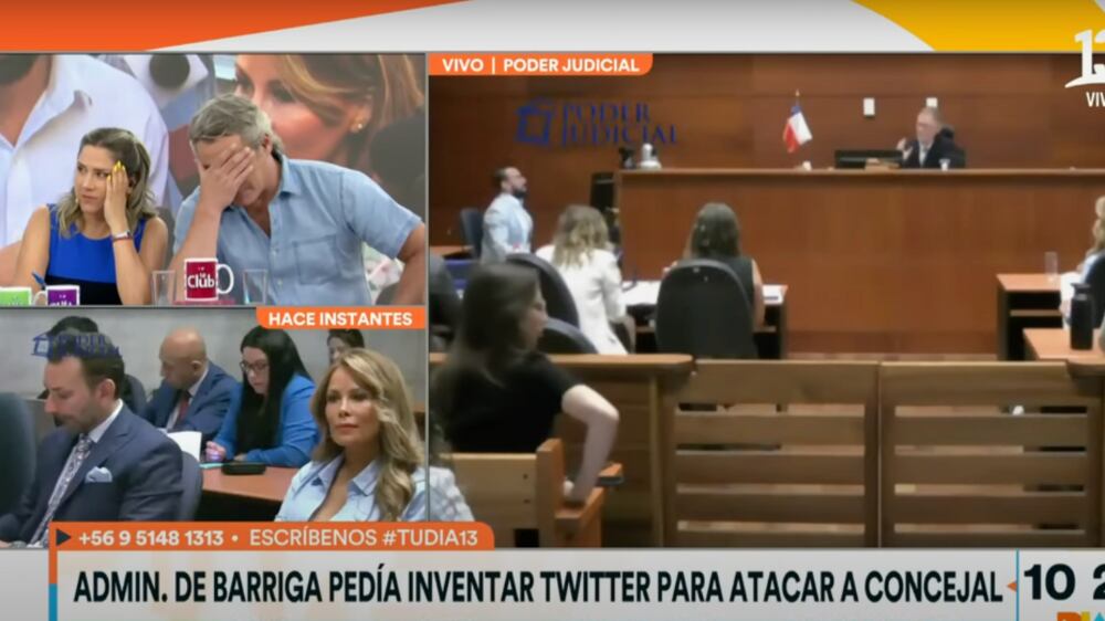 José Luis Repenning y Cathy Barriga | Captura: Canal 13