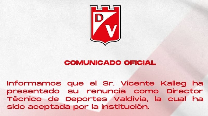 El técnico agredido por su futbolista presentó su renuncia al cuadro del ascenso chileno.