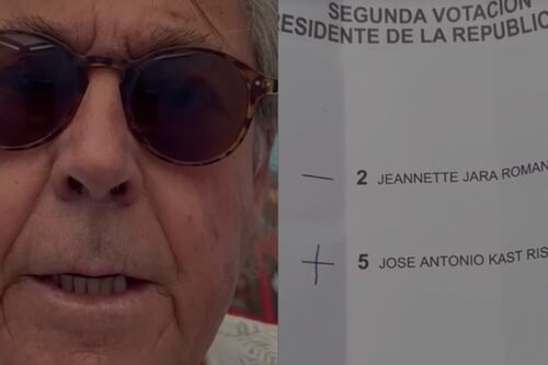 Emeterio Ureta se grabó votando y provoca ola de críticas: “Está bien claro aquí, José Antonio Kast”