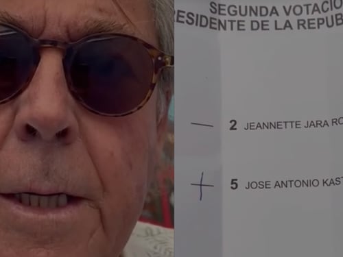Emeterio Ureta se grabó votando y provoca ola de críticas: “Está bien claro aquí, José Antonio Kast”