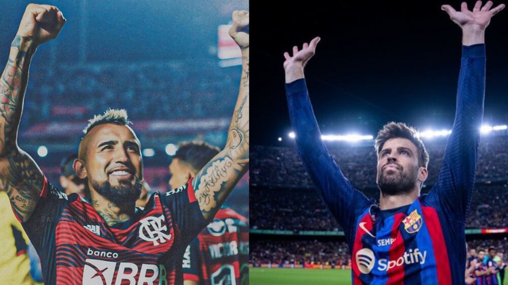 Arturo Vidal y Gerard Piqué | Fuente: Instagram