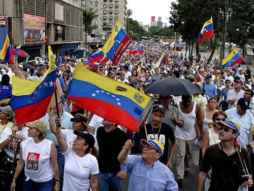 Oposición venezolana se manifiesta con “Gran Plantón” contra la Constituyente de Maduro