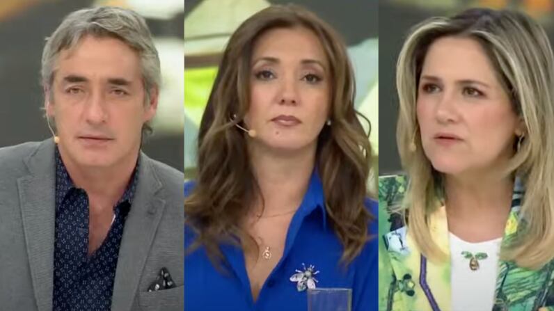 José Luis Repenning, Priscilla Vargas y Michelle Adam | Captura: Canal 13