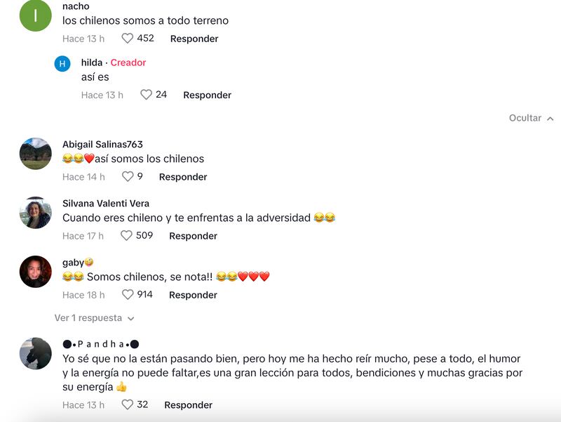 Comentarios video Hilda Bulnes | Captura: TikTok