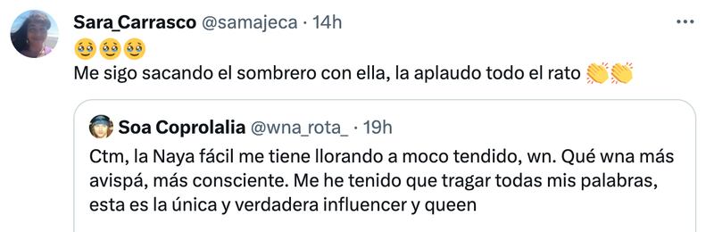 Comentarios sobre Naya Fácil | Fuente: X