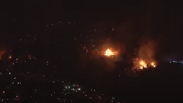 Incendio en Cerro Cordillera Valparaíso