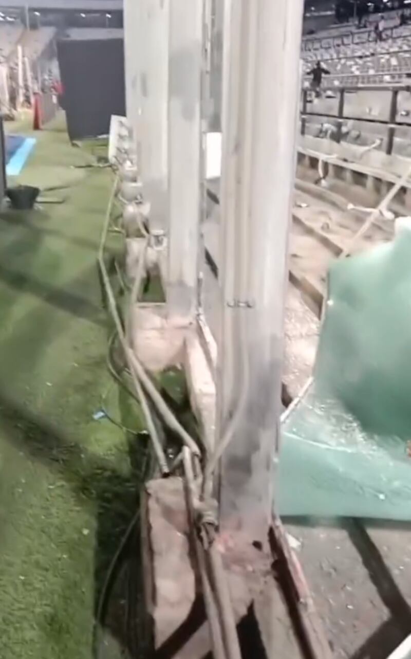 Destrozos en Estadio Monumental | Fuente: Instagram @chvnoticias
