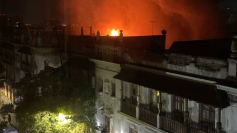 Incendio en casona de Santiago Centro