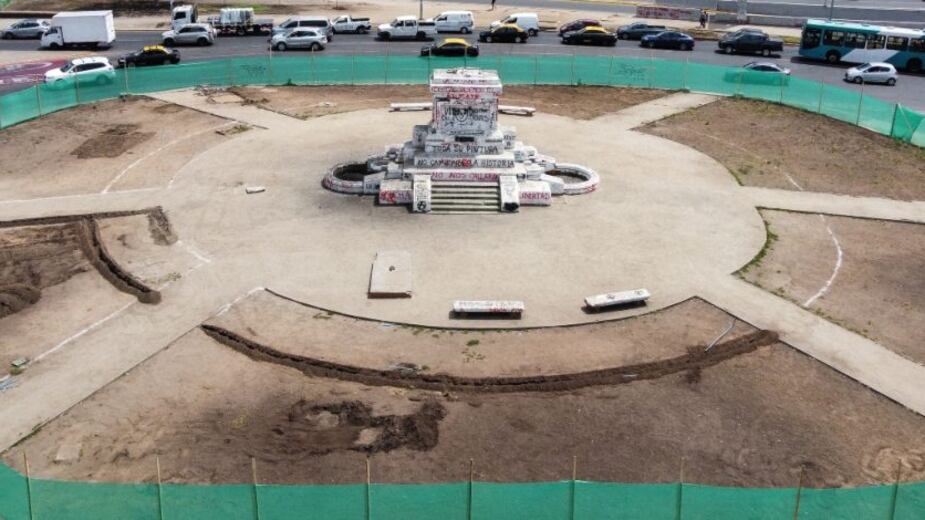 Comienzan los trabajos de remodelación en la Plaza Baquedano.