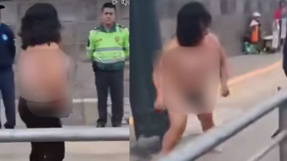 Mujer se desnuda en Perú en medio de fiscalización al comercio ambulante