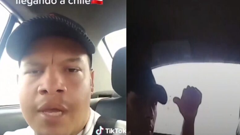 Durante esta jornada se viralizó un registro en donde un inmigrante venezolano acompañado por otros compatriotas, explica cómo entró a Chile por Arica, e incluso señala los momentos del día cuando puedan vulnerar la seguridad de la policía fronteriza y no tener inconvenientes.
En el registro se ve como estos ciudadanos de Venezuela están a bordo de un auto en la ruta que une el norte grande con Tacna, y señala que, "y si quieren pasar más tranquilos, tienen que esperar hasta las 12 del mediodía, 1 de la tarde hora chilena, al hacer el cambio de guardia y se pone más relajado", sinceró.