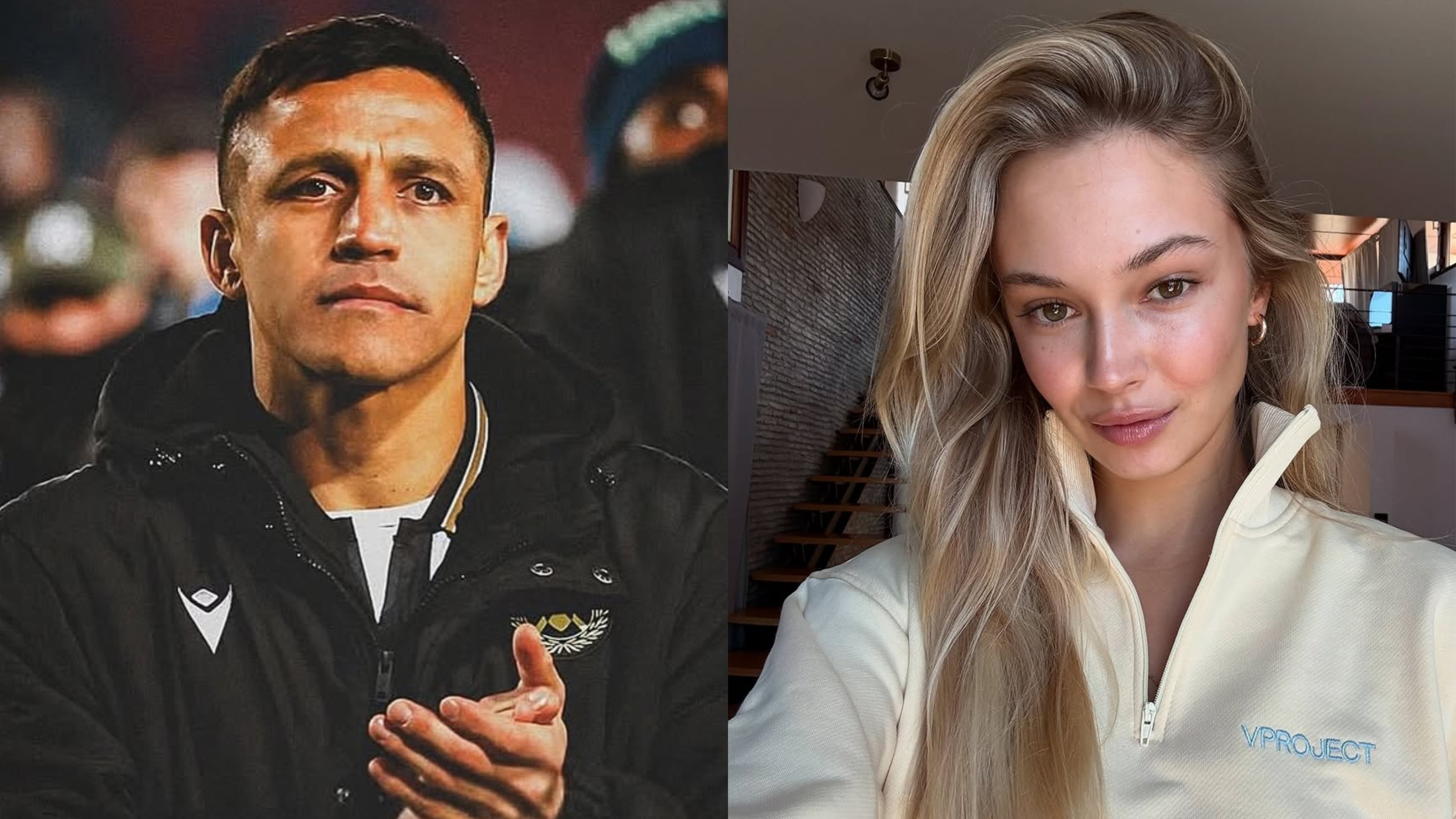 Alexis Sánchez y Alexandra Litvinova