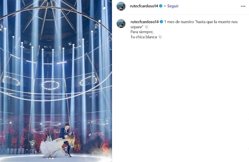 Rute Cardoso compartió este martes en sus redes sociales un emotivo mensaje para su fallecido esposo, Diogo Jota.