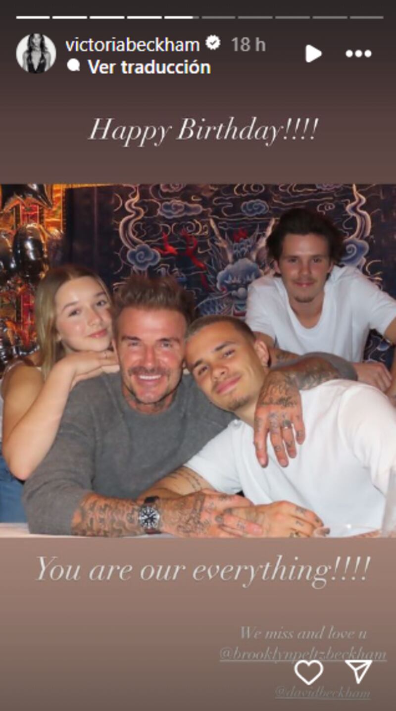 David Beckham pasó su cumpleaños sin su hijo, Brooklyn