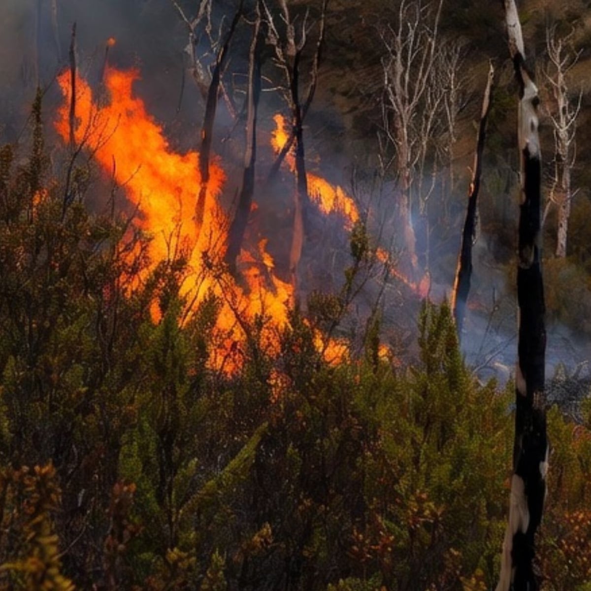 Grave incendio forestal en Alto Bío Bío sin acceso aéreo por mal clima Grave incendio forestal en Alto Bío Bío sin acceso aéreo por mal clima