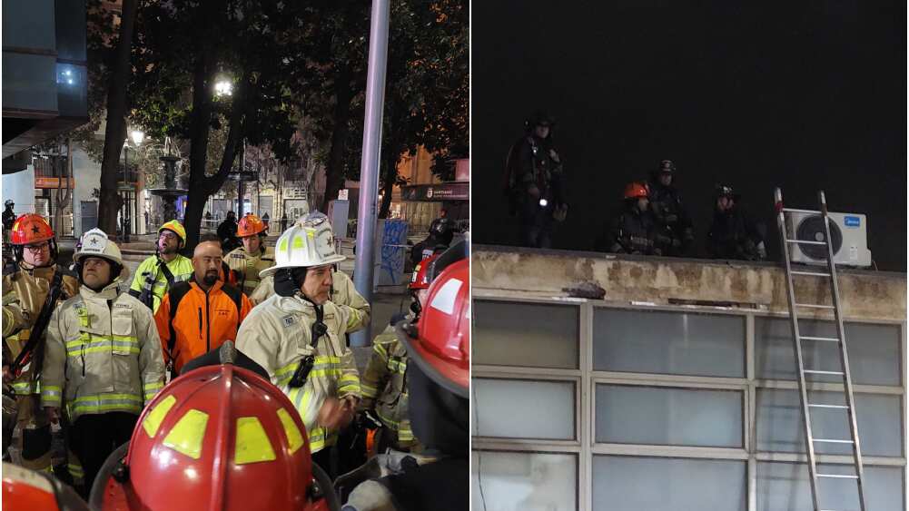 Incendio en edificio en calle 21 de mayo, en el centro de Santiago