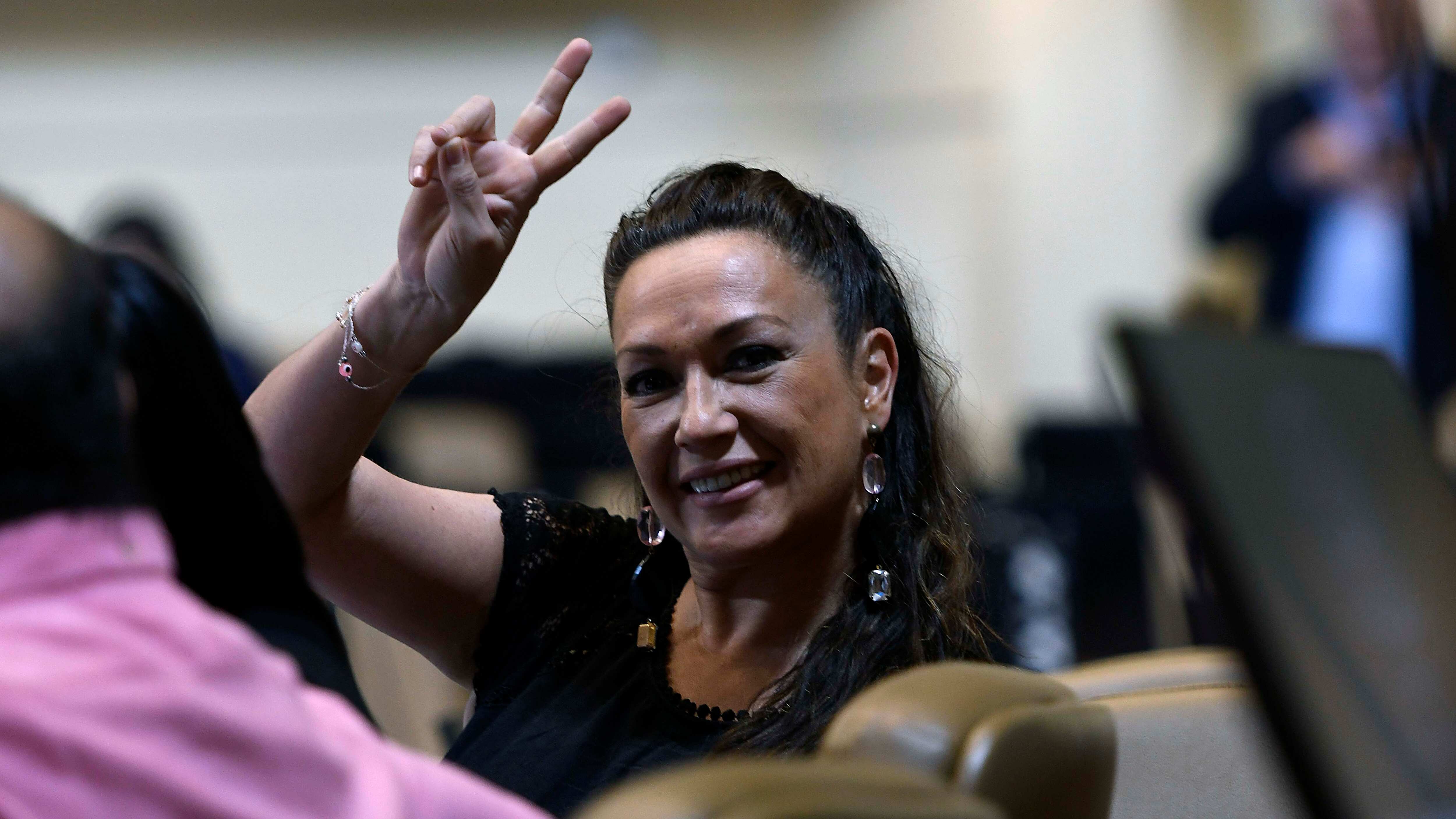 CAMARA DIPUTADOS: 24 de Enero 2023 | 24 de Enero del 2023 /VALPARAISO
Marisela Santibañez en el hemiciclo, durante la sesión de la acampa de diputados y diputadas en el congreso nacional de Valparaiso
FOTO: PABLO OVALLE ISASMENDI / AGENCIAUNO