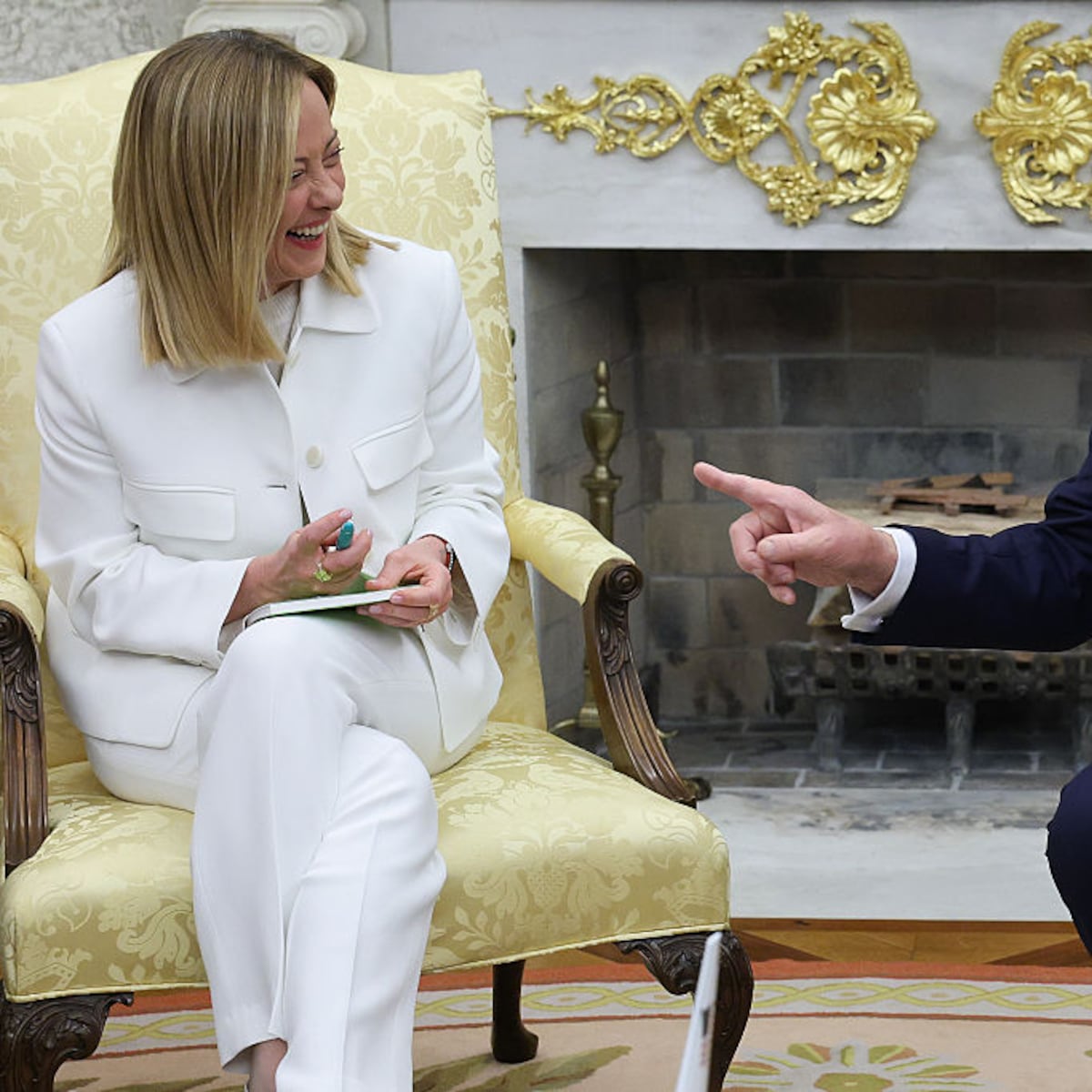 Trump descarta prisa en eliminar aranceles tras reunión con primera ministra de Italia Trump descarta prisa en eliminar aranceles tras reunión con primera ministra de Italia