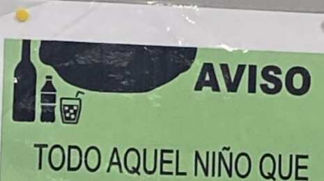 El cartel se viralizó