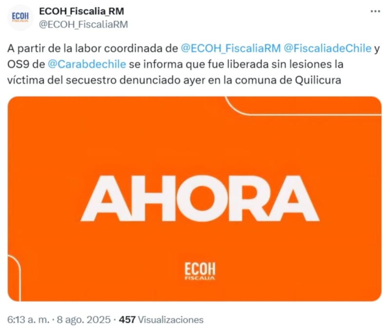 Rodrigo Cantergiani apareció esta madrugada en la comuna de Puente Alto.