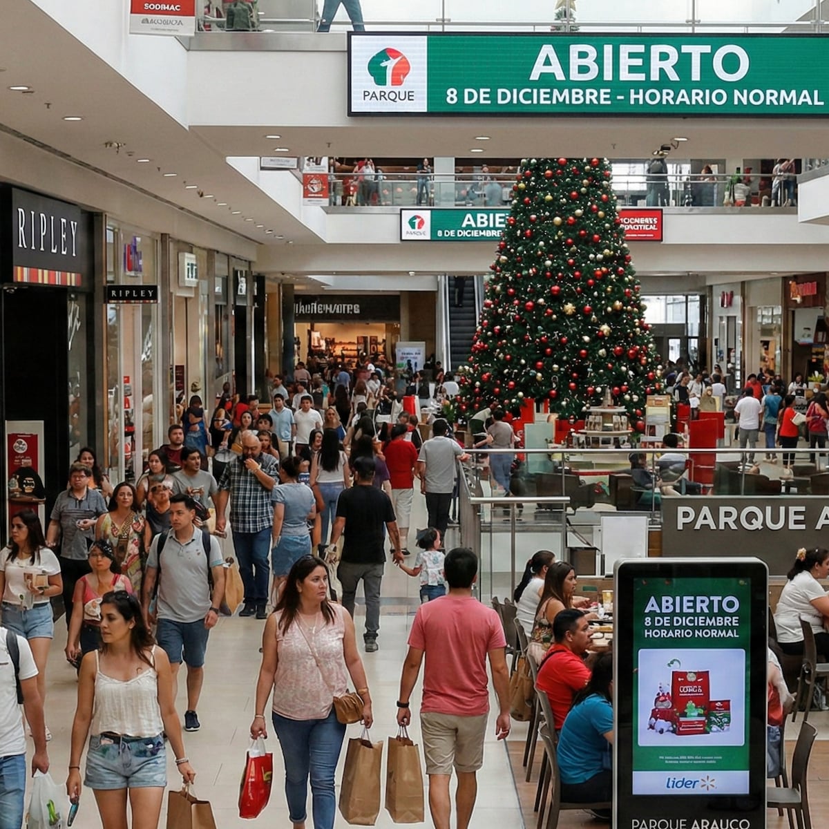 Horarios de apertura de malls el 8 de diciembre por comuna Horarios de apertura de malls el 8 de diciembre por comuna