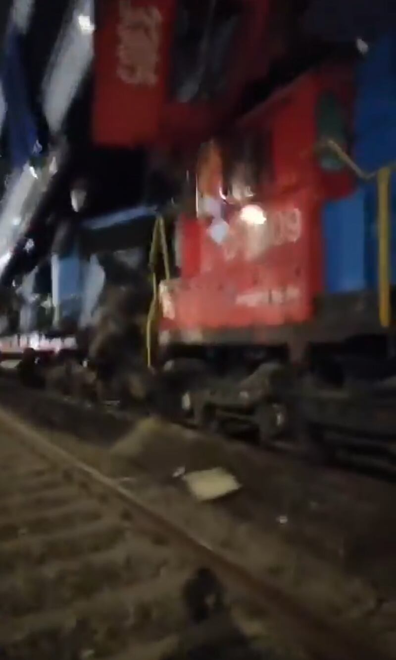 Choque trenes en San Bernardo | Fuente: X de IEC-180 CONTROL STGO