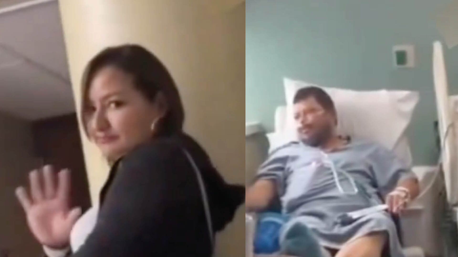 Amante va a visitar a su "pareja" al hospital sin importarle que también estaba la esposa