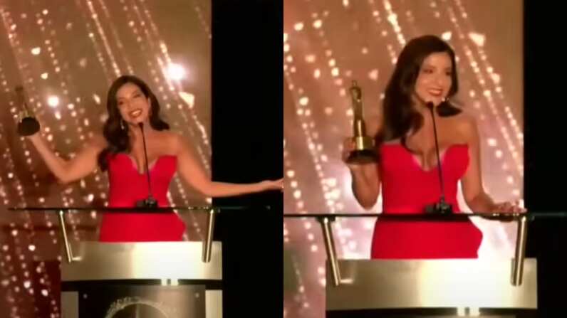 Karla Constant en los Premios Martín Fierro | Gentileza: Canal 13