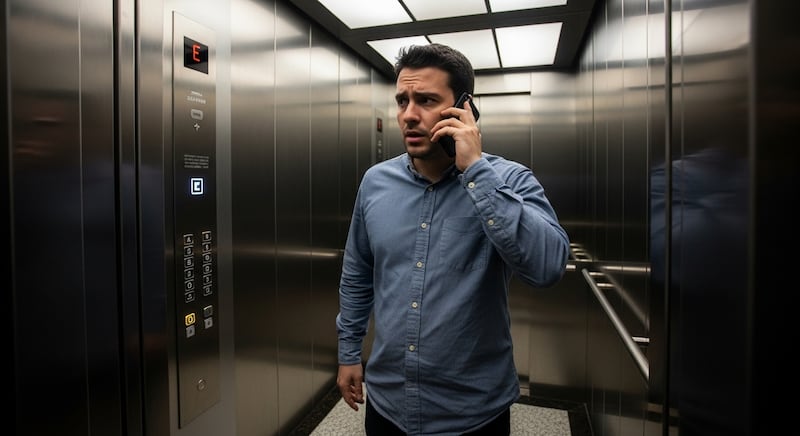 Llamada a un celular, en un ascensor. - FW/Whisk