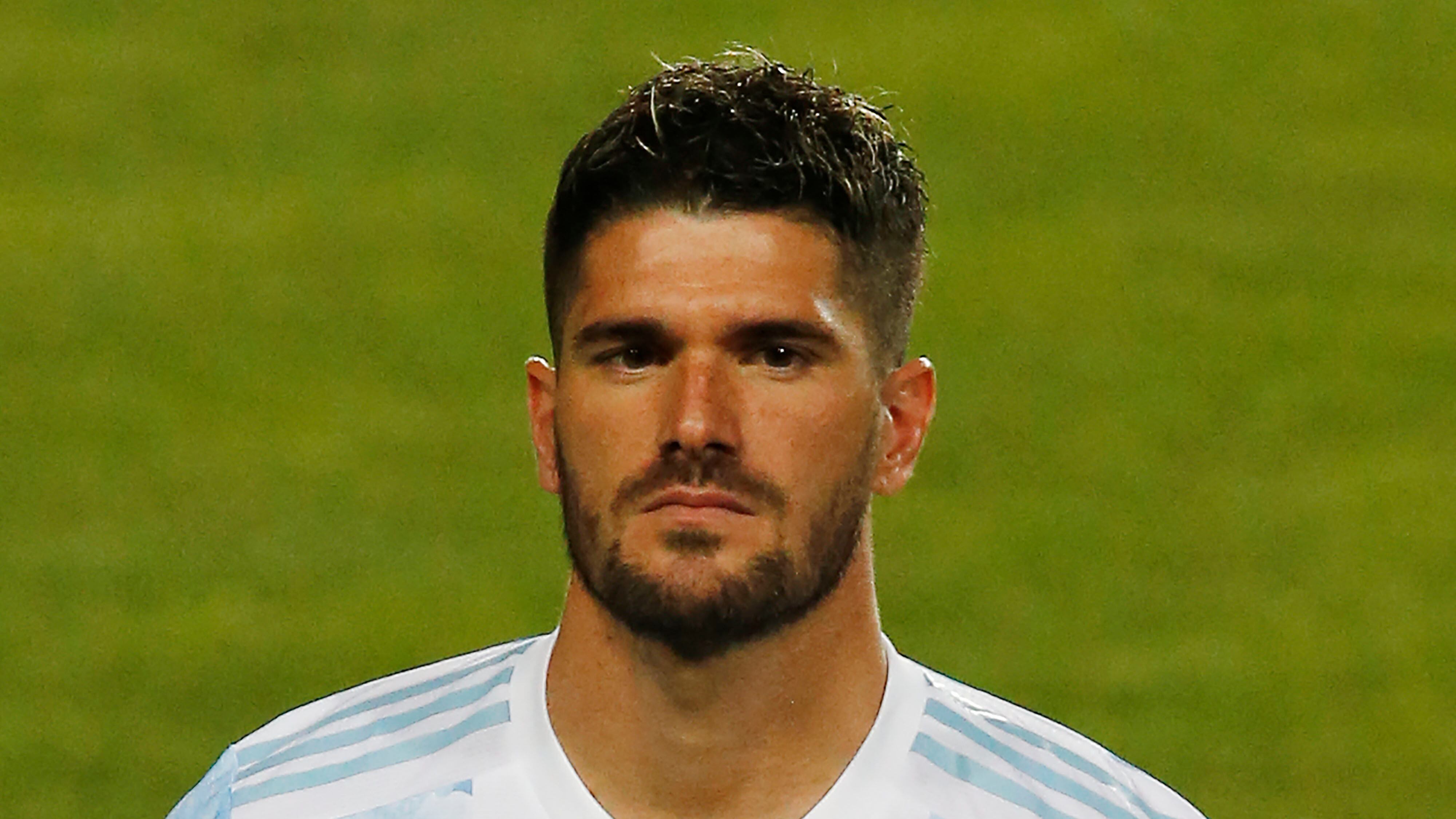 Jugador de Argentina Rodrigo De Paul durante el partido clasificatorio contra Chile al mundial de Catar 2022 realizado en el estadio Zorros del Desierto.
Calama, Chile.
