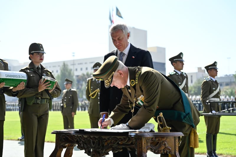 El Presidente José Antonio Kast participó en el aniversario de Carabineros de Chile