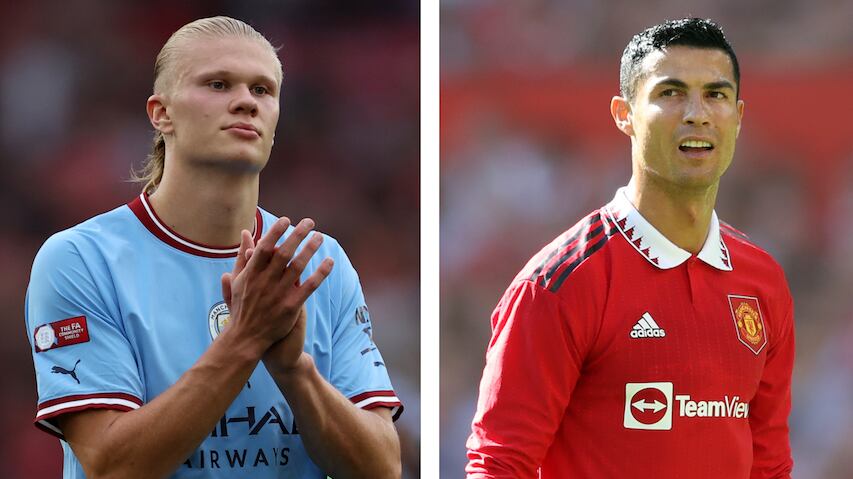 Erling Haaland y Cristiano Ronaldo