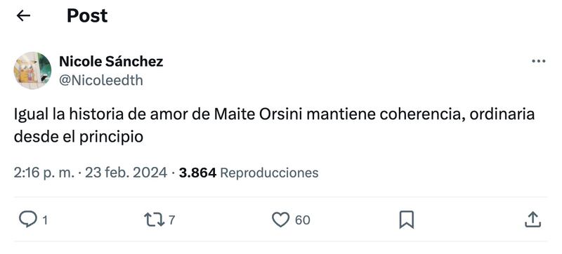 Reacciones desayuno de Maite Orsini hecho por Jorge Valdivia | Fuente: X (Twitter)