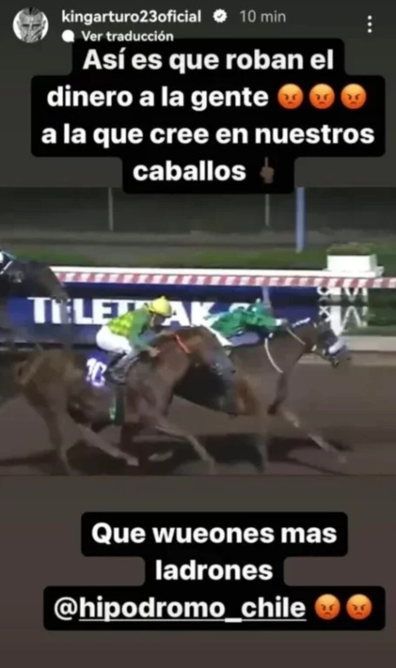 Hipódromo Chile amenaza con acciones legales contra Arturo Vidal, luego que él los acusara de “ladrones”