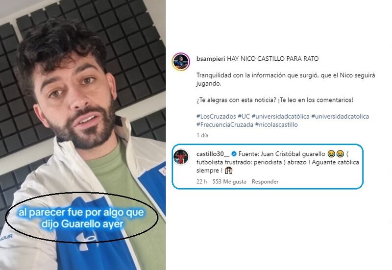 El delantero de la UC desmintió al periodista deportivo respecto de su decisión de retirarse del fútbol debido a sus problemas con las lesiones.
