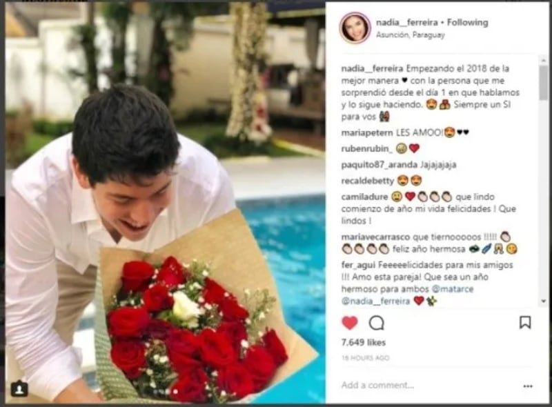 Nadia Ferreira y matías arce