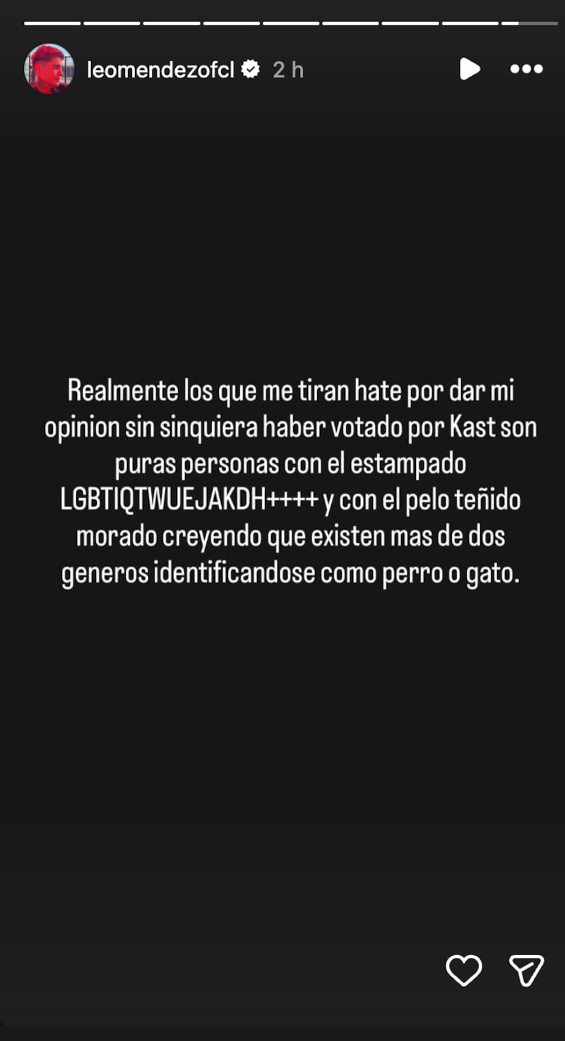 Historia de Leo Méndez Jr | Captura: Instagram @leomendezofcl