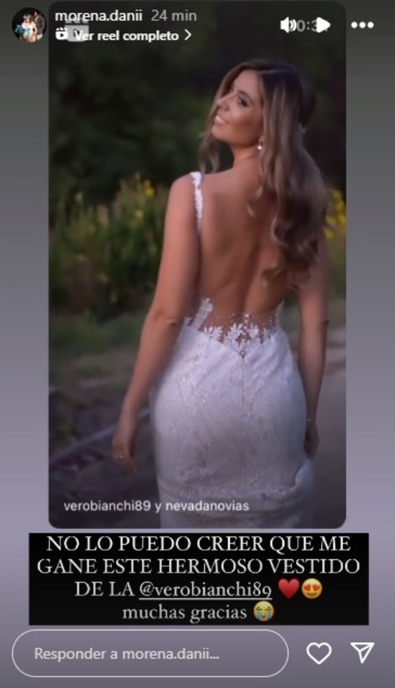 La ganadora del vestido de novia de Verónica Bianchi fue Daniela Naranjo, quien se casará a fines de marzo con su pareja de hace ocho años.