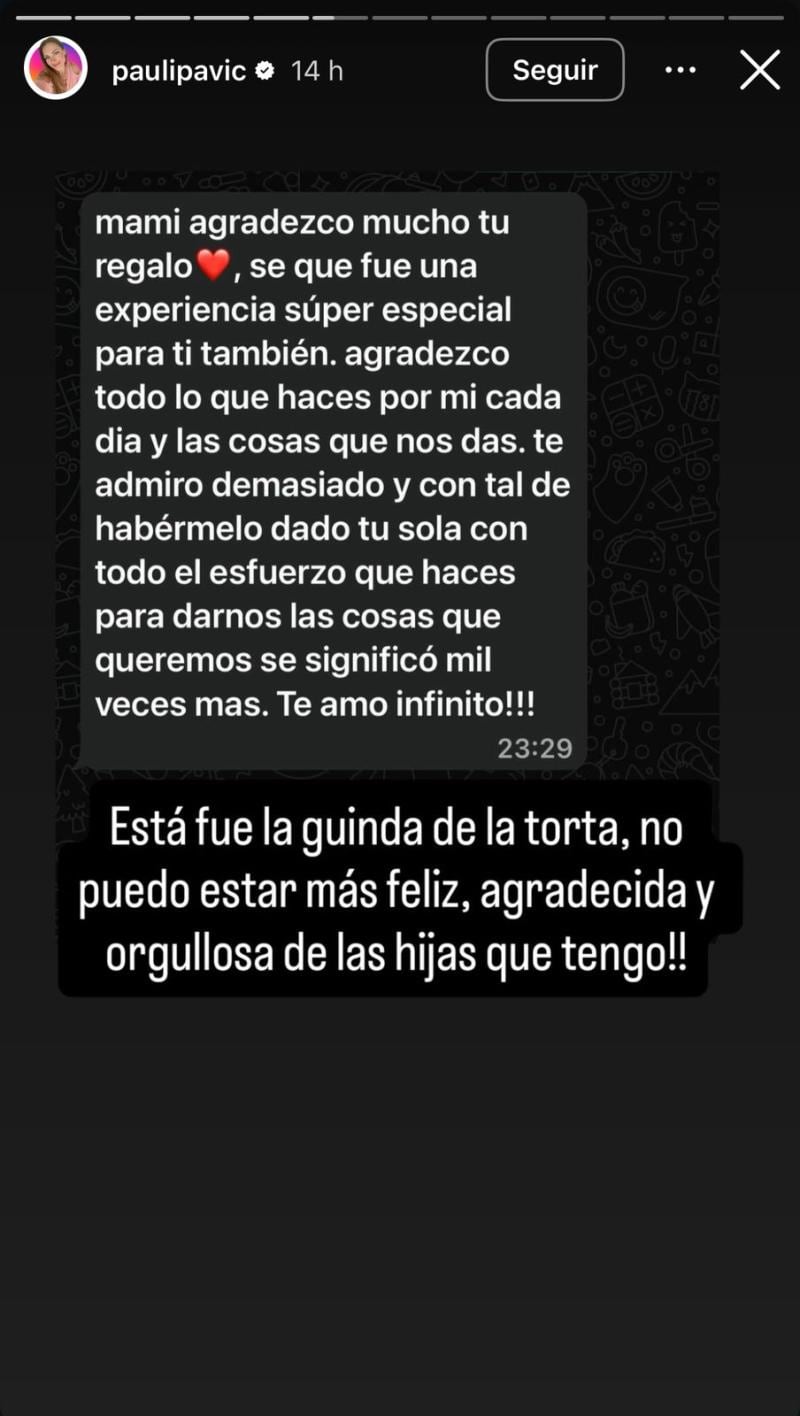 Paula Pavic vía Instagram