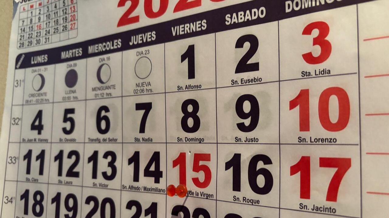 Este viernes 15 de agosto es feriado en todo el país