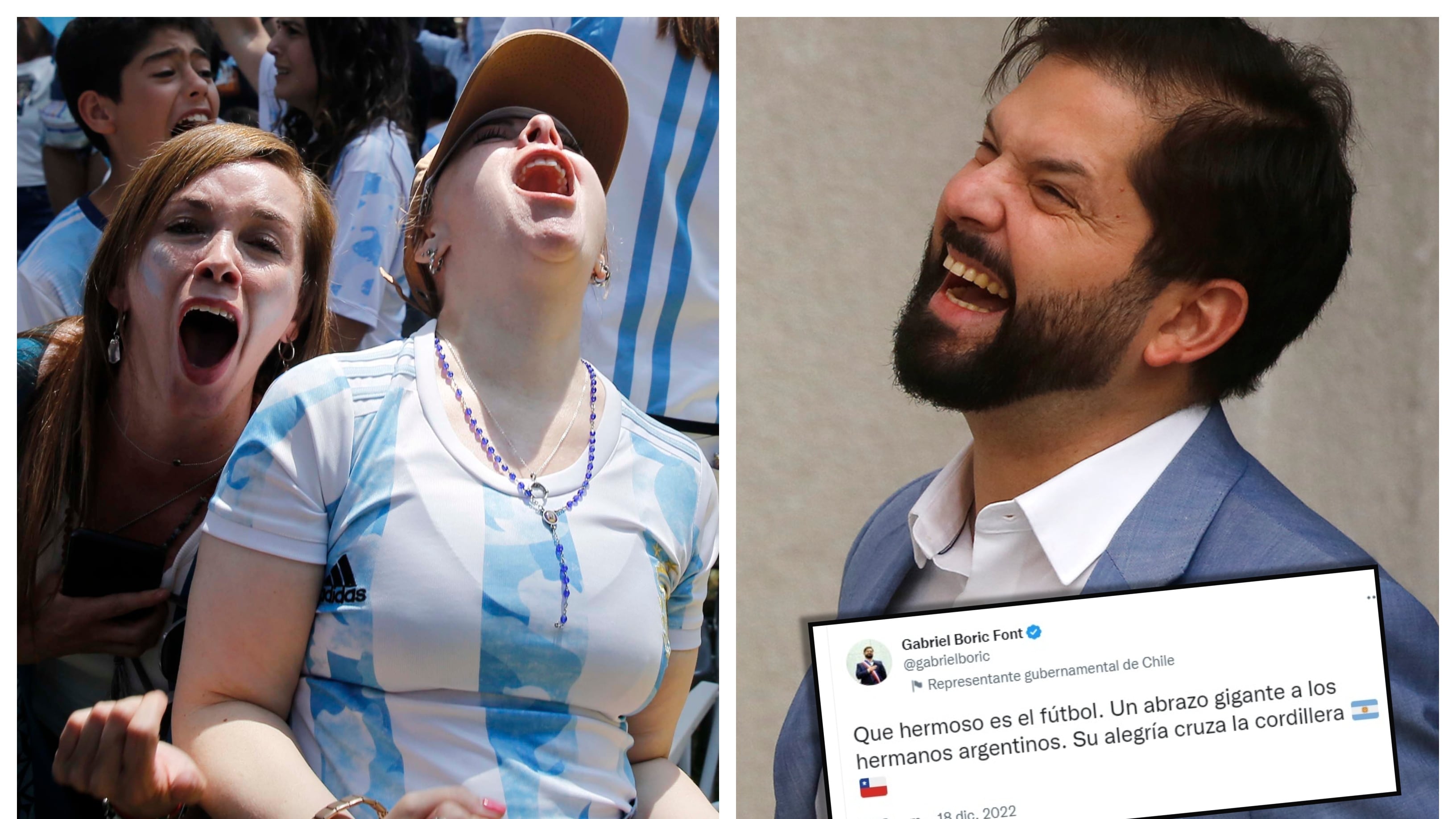 El mandatario usó sus redes sociales para apoyar y felicitar al pueblo argentino por el triunfo en la final del Mundial de Qatar 2022.