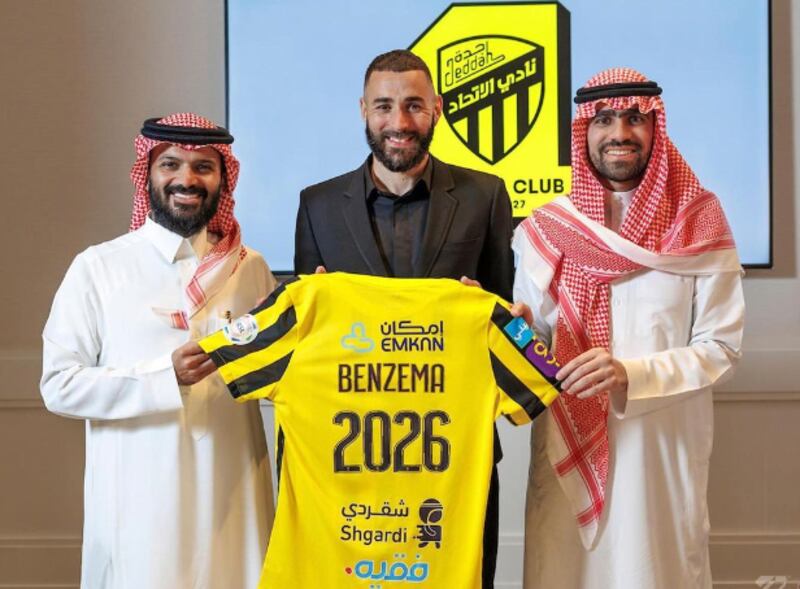 Karim Benzemá, es el nuevo jugador del Ittihad Club, de la Liga de Arabia Saudita