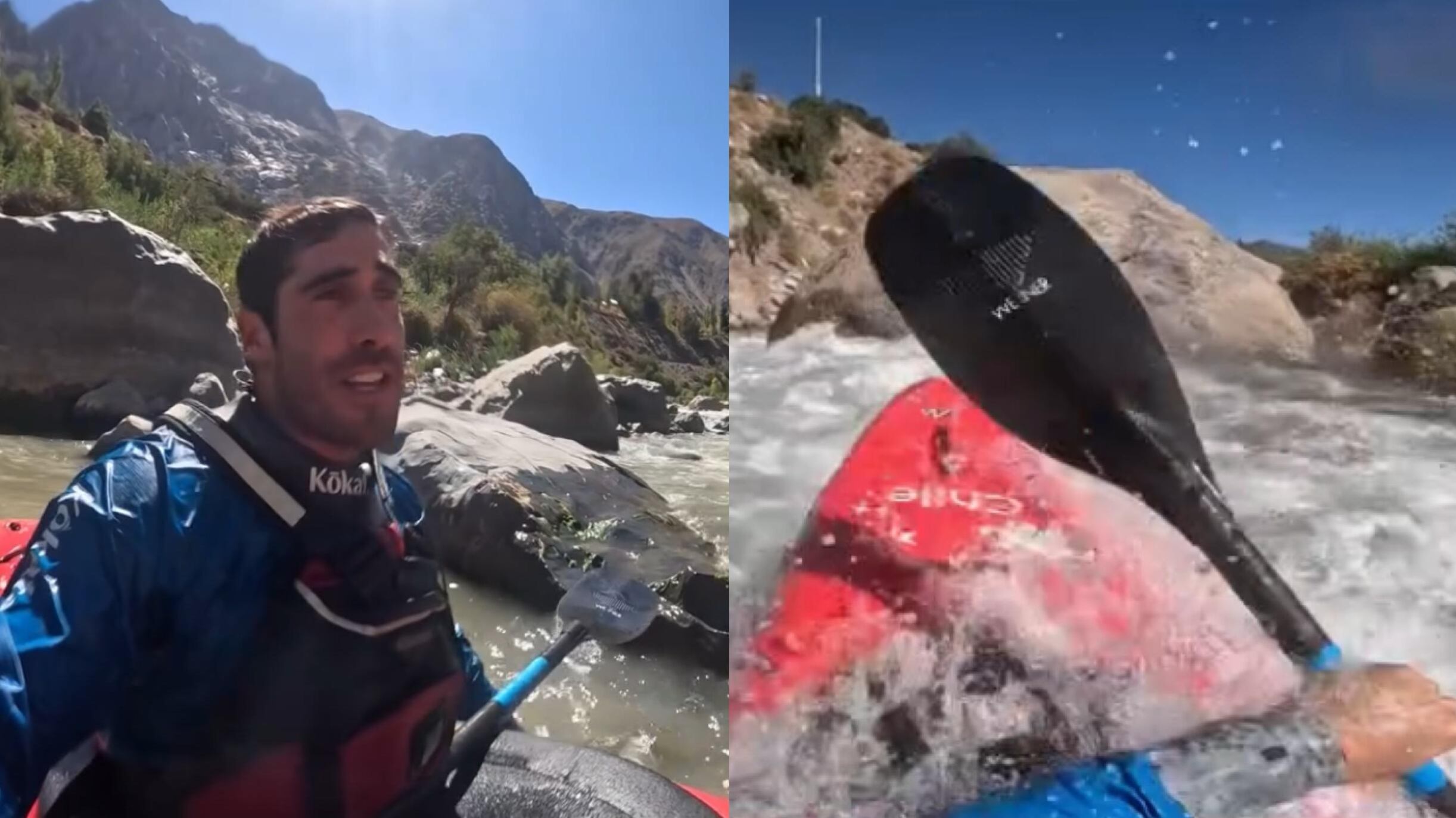 Pedro Astorga en el río Yeso