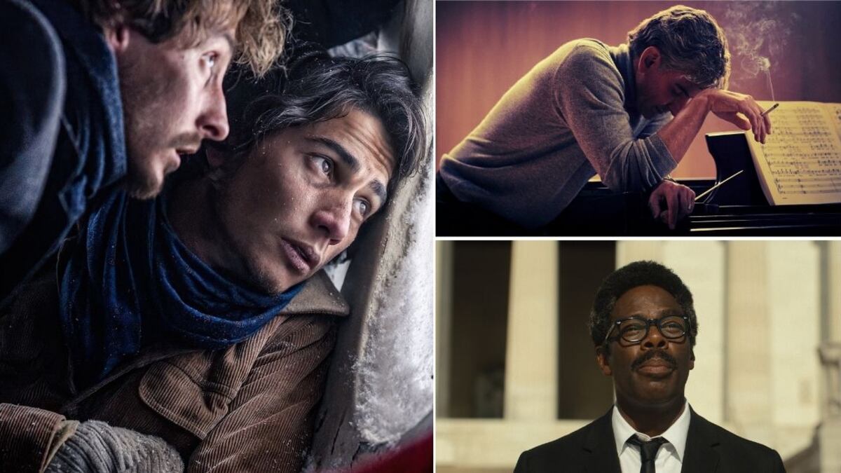 Escenas de 'La sociedad de la nieve', 'Maestro' y 'Rustin'