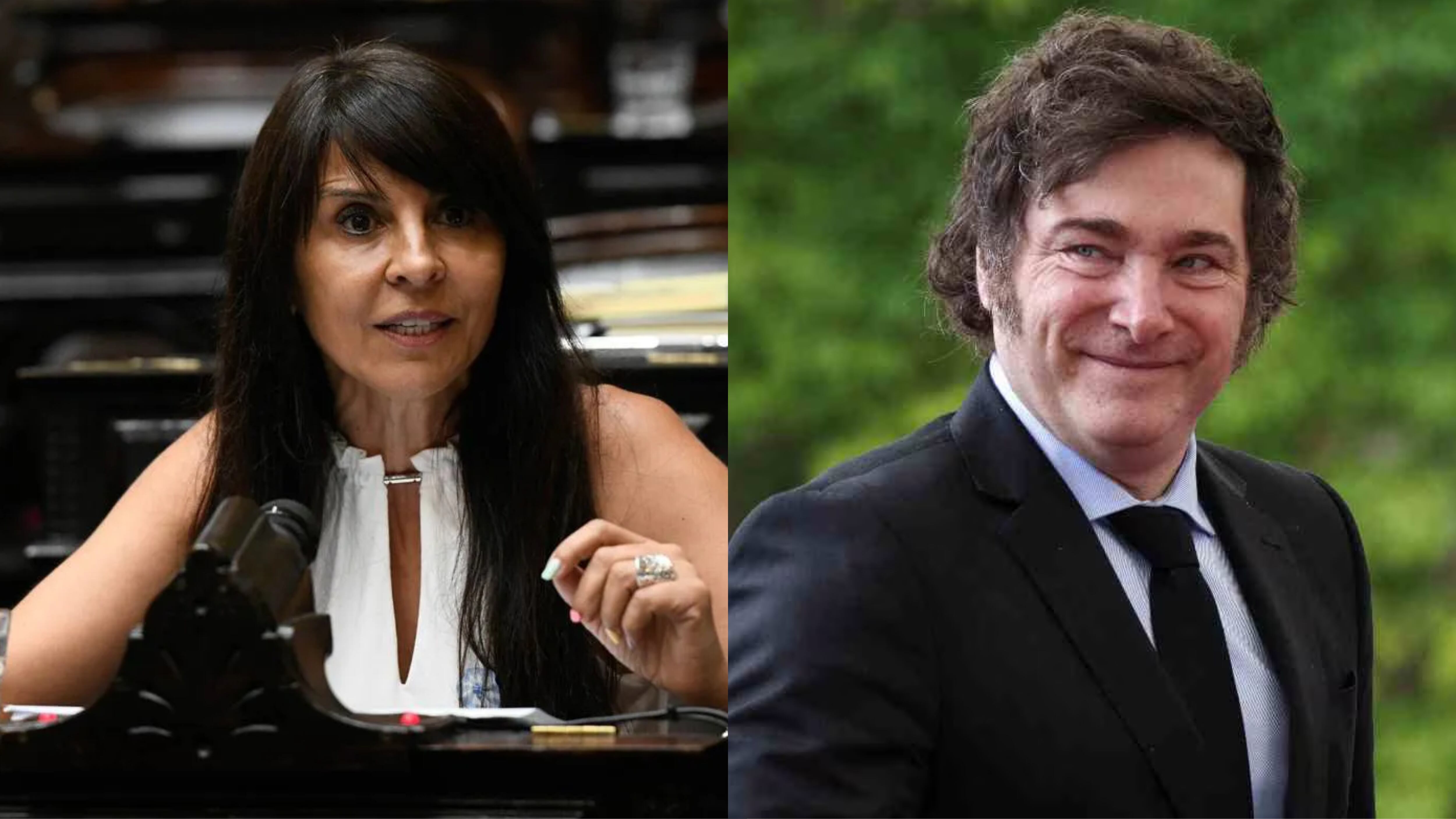 Diputada Lorena Villaverde y Presidente Javier Milei