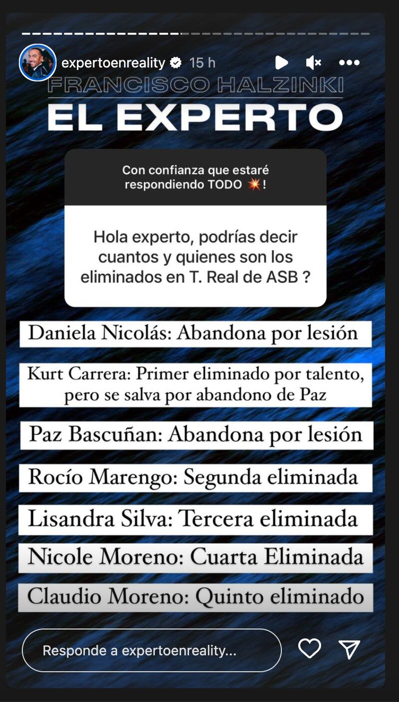 Historias de Experto en Reality | Fuente: Instagram