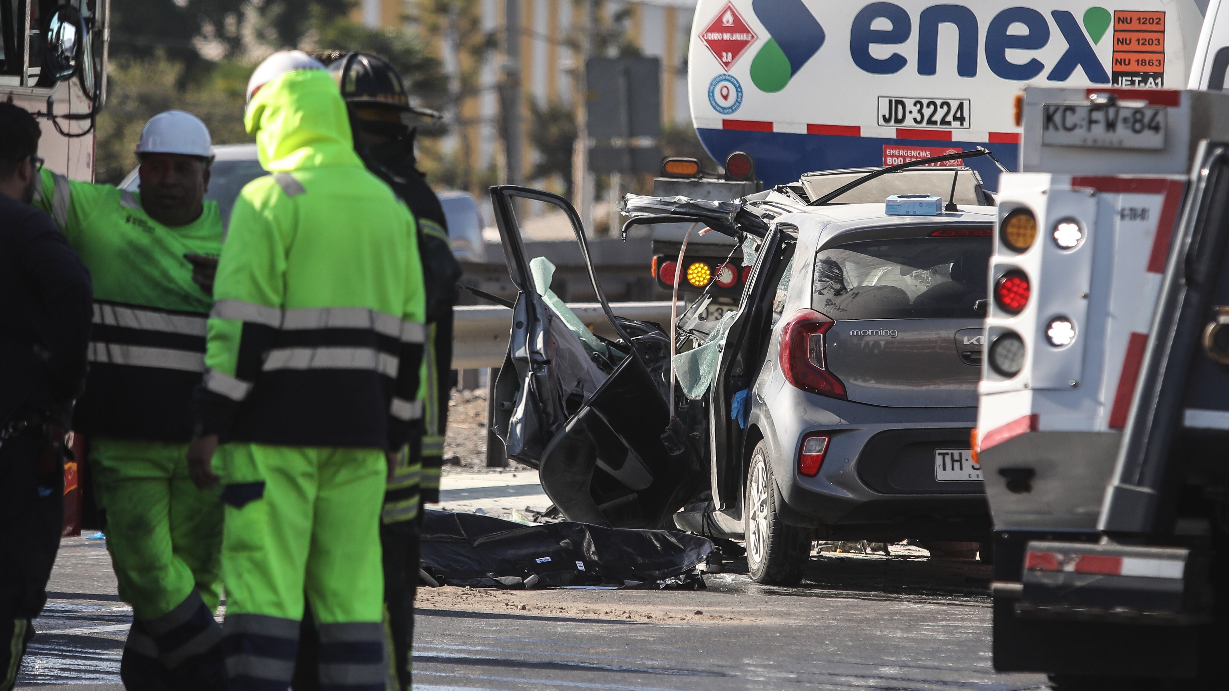 Violento choque en la Ruta 5 en Quilicura: conductor muere tras impactar un camión