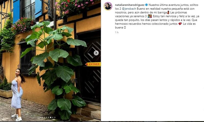 La mediática avisó este jueves en sus redes sociales que está a pocas semanas de dar a luz a su primer bebé.